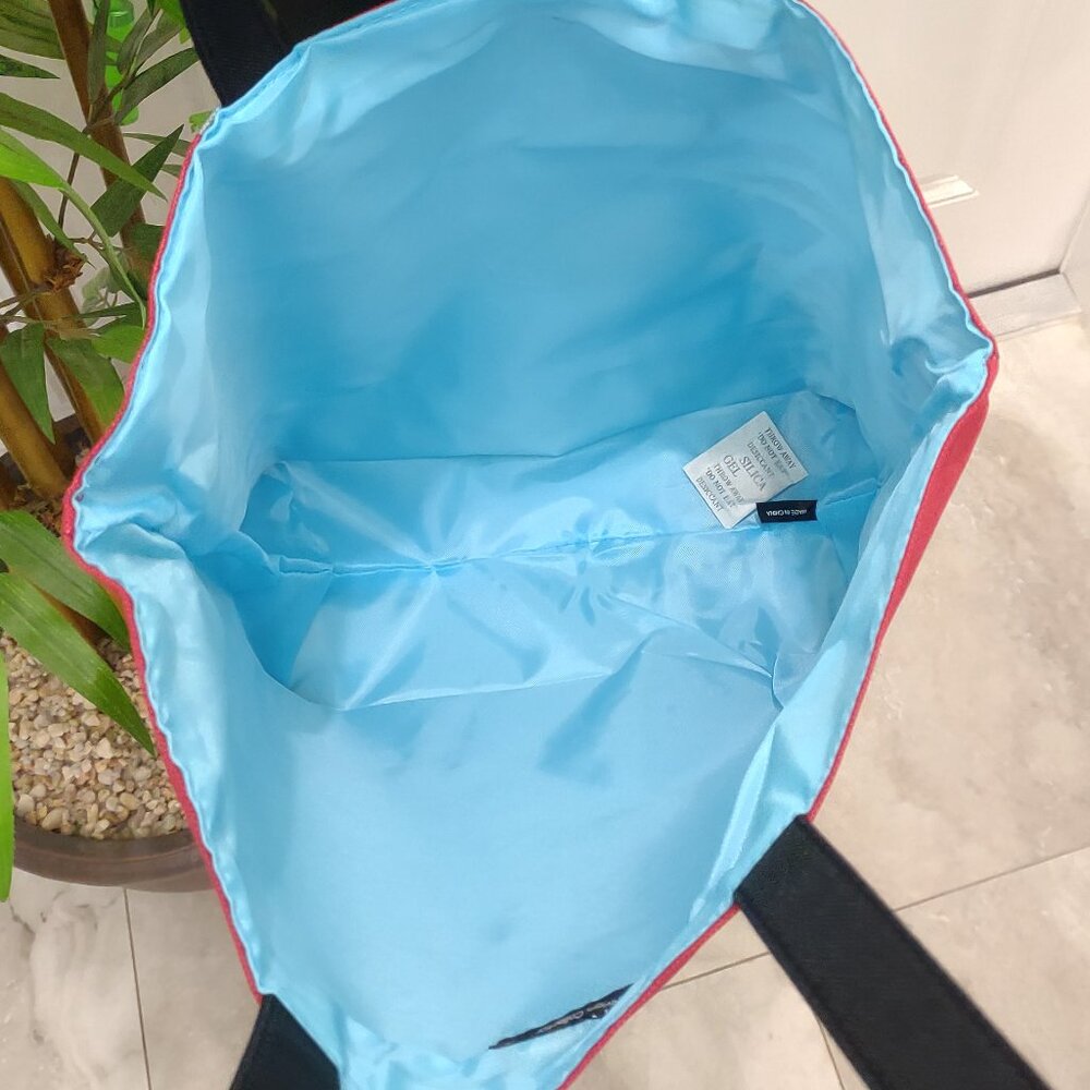 Lancôme Paris Cannes Cote D' Azur Red Tote Bag - Picture 2 of 7